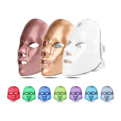 Buen precio 7 colores Pdt LED Light Therapy Mascarilla facial para cuidado de la piel antiarrugas En línea