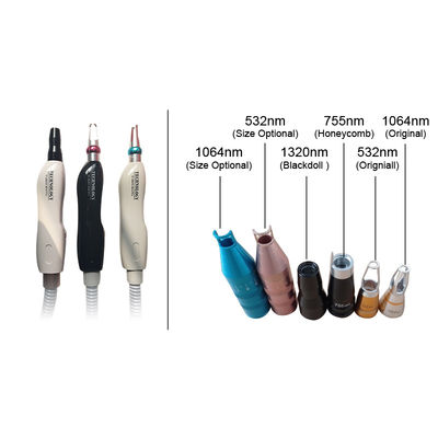 Harga yang bagus 1064 532 1320 755nm Peremajaan Kulit Q Diputar Nd Yag Laser Handle On line